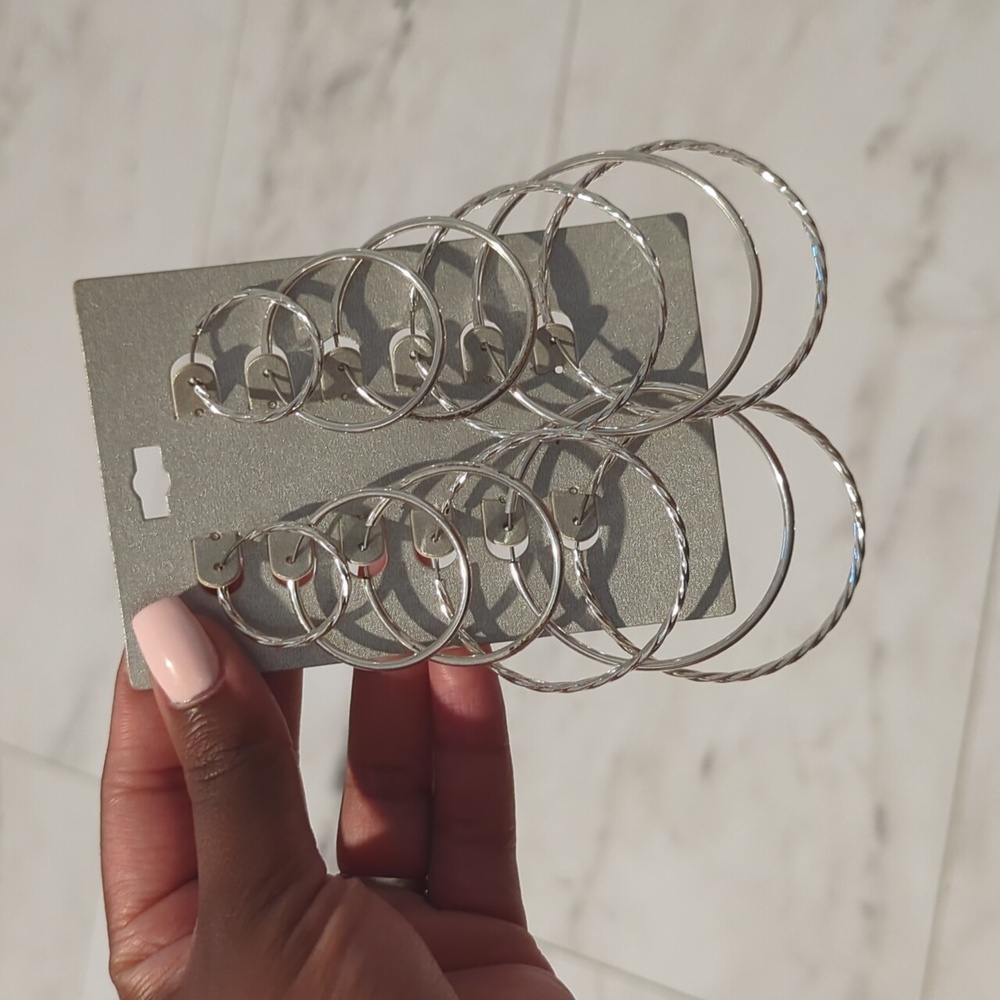 NWT 6 set hoop earrings!